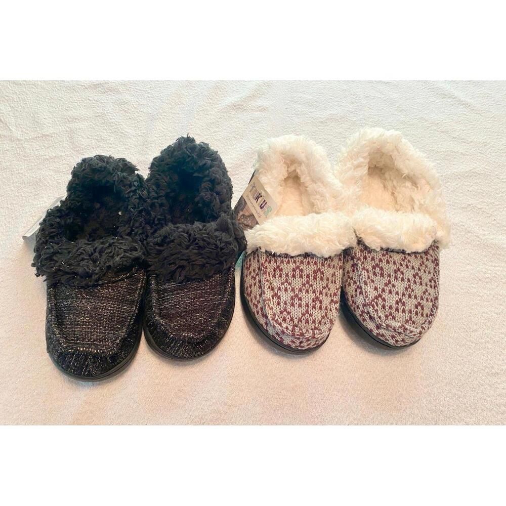 Lot of NWT Mukluk Magdalena slippers. Both size medium. Size 7-8. New with tags